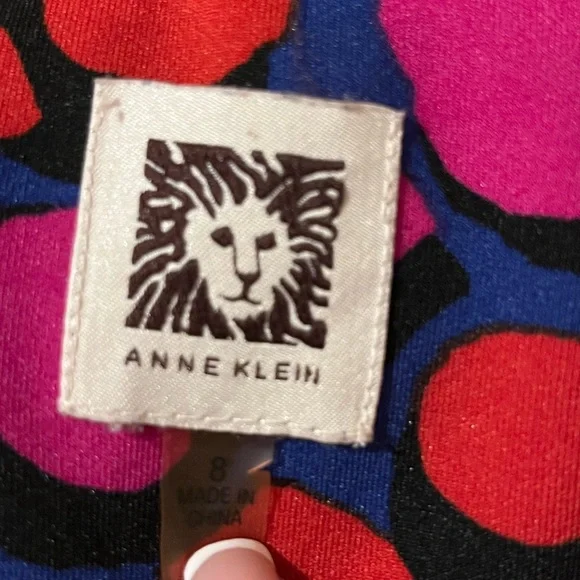 Anne Klein Multi Print Panel ScubaDress, size 8